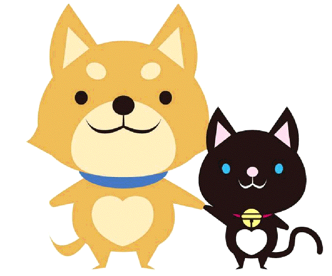 犬と猫のイラスト